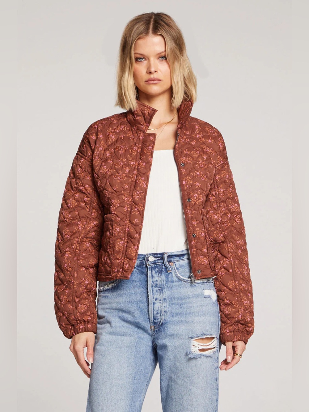 Saltwater LUXE Quilted Floral Jacket NWT